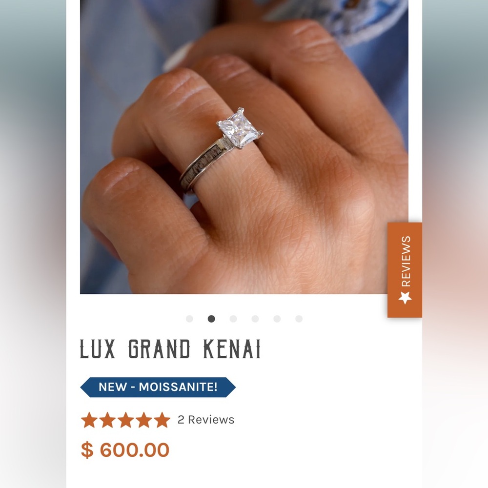 Moissanite Antler Ring in Perfect Condition